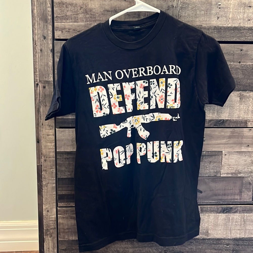 Man Overboard Defend Pop Punk floral tshirt
